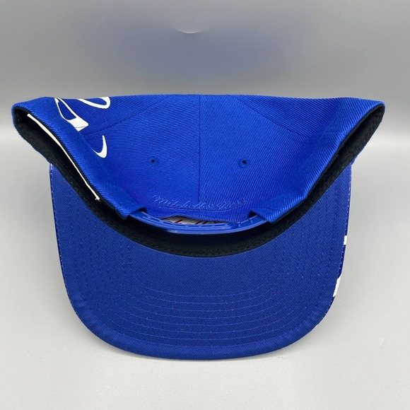 Chicago Bulls NBA Hat Men Blue The Finals Mitchell & Ness Snap Back Cap - Picture 7 of 10